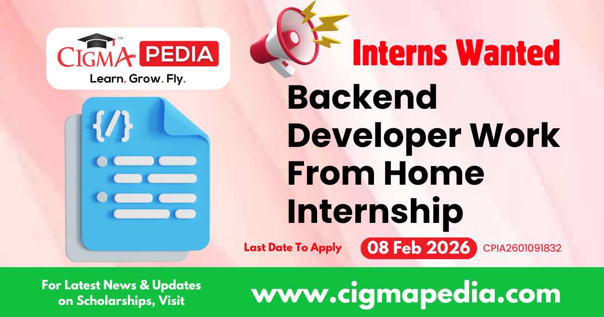 Backend Developer Work From Home Internship