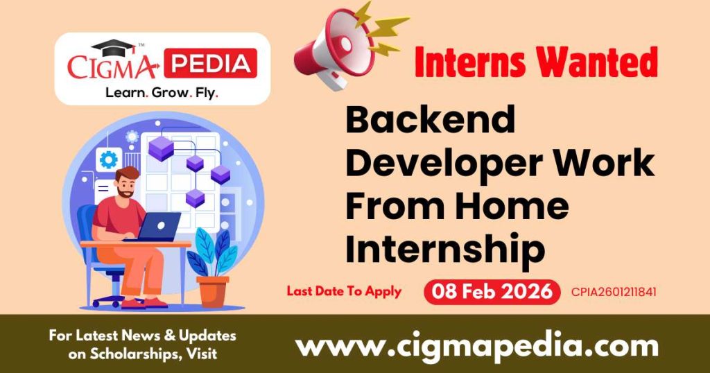 Backend Developer Work From Home Internship