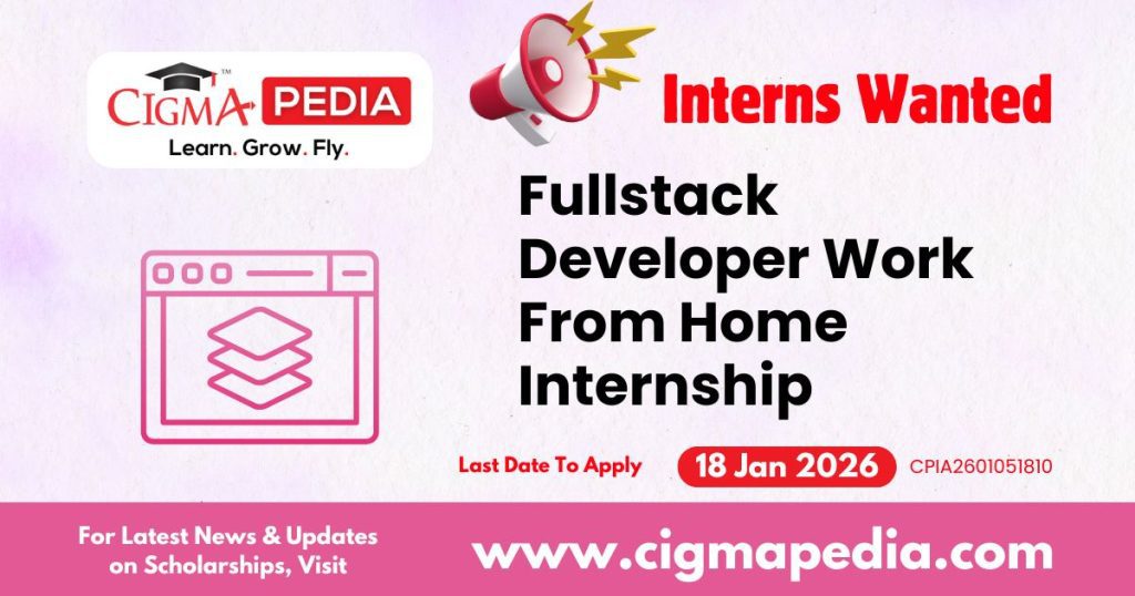 Fullstack Developer Work From Home Internship