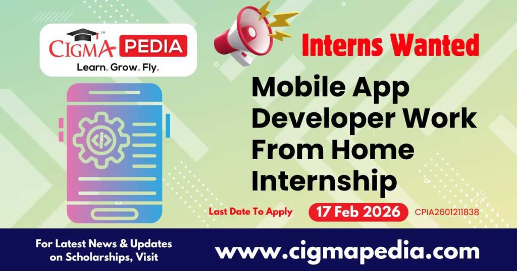Mobile App Developer Work From Home Internship