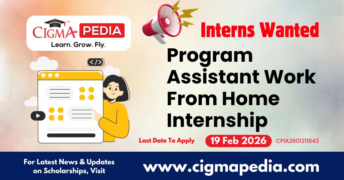 Program Assistant Work From Home Internship