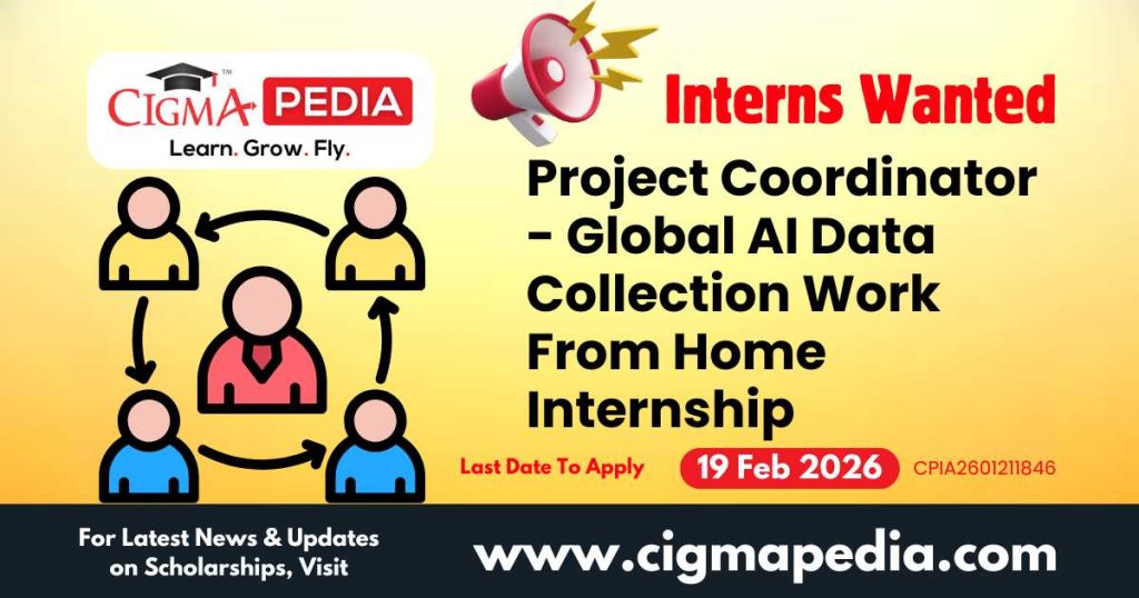 Project Coordinator - Global AI Data Collection Work From Home Internship