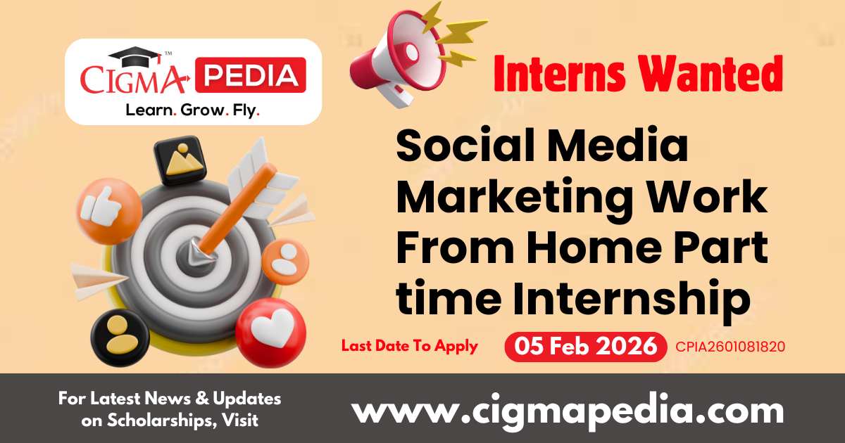 Social Media Marketing Work From Home Part time Internship