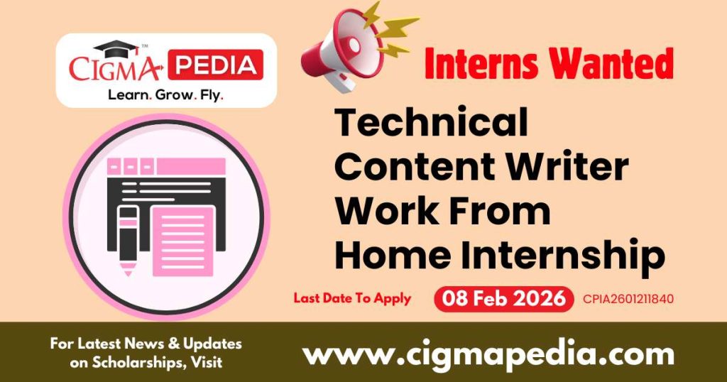 Technical Content Writer Work From Home Internship