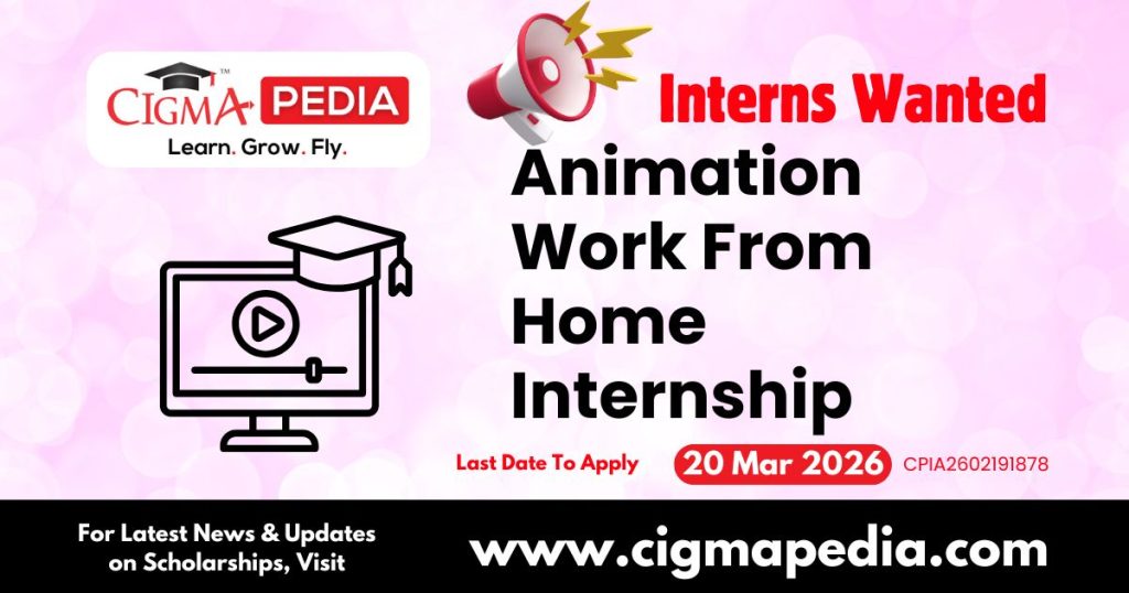 Animation Work From Home Internship