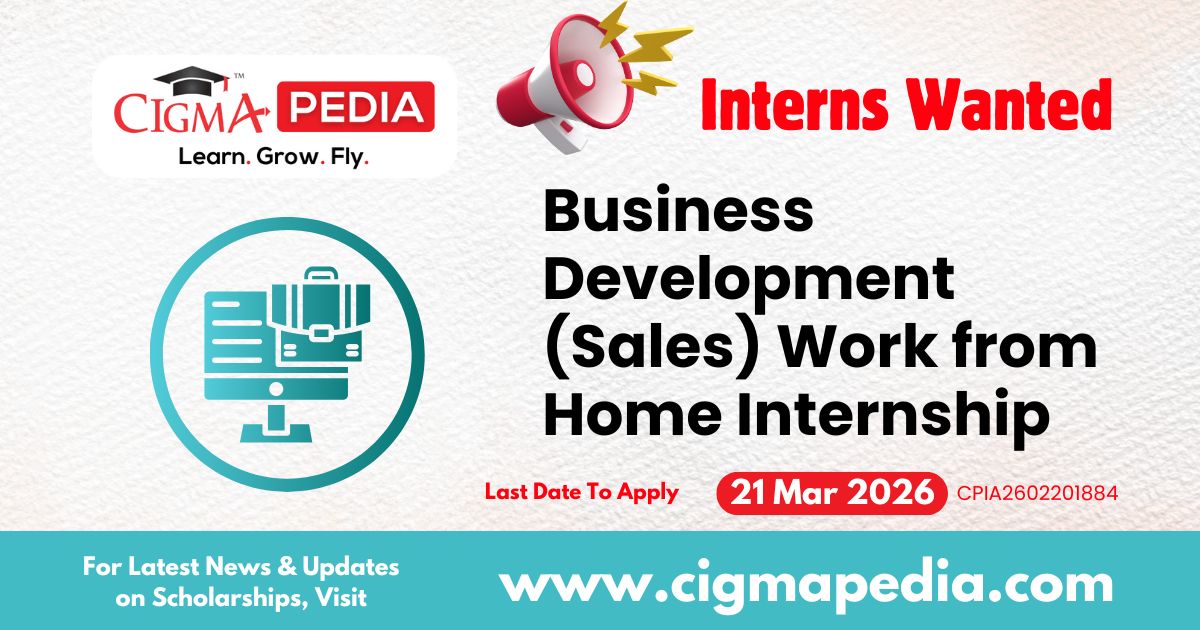 Business Development (Sales) Work From Home Internship