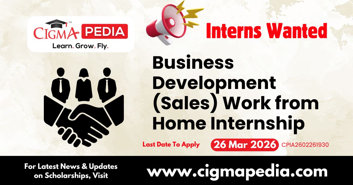 Business Development (Sales) Work from Home Internship