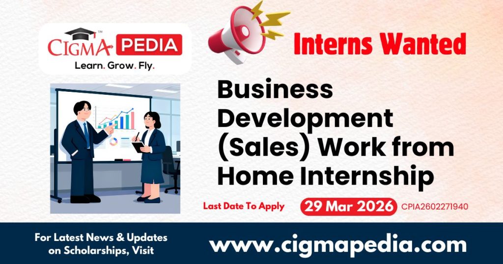 Business Development (Sales) Work From Home Internship