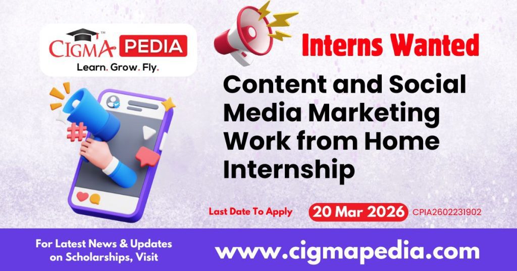 Content and Social Media Marketing Work from Home Internship