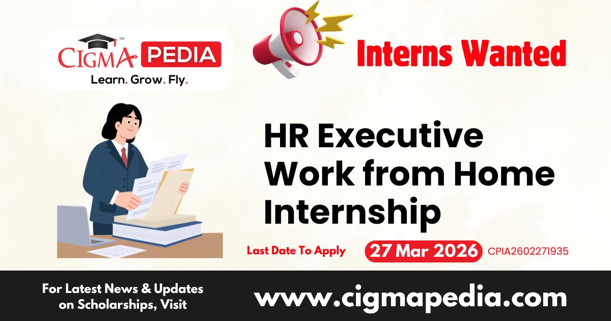 HR Executive Work from Home Internship