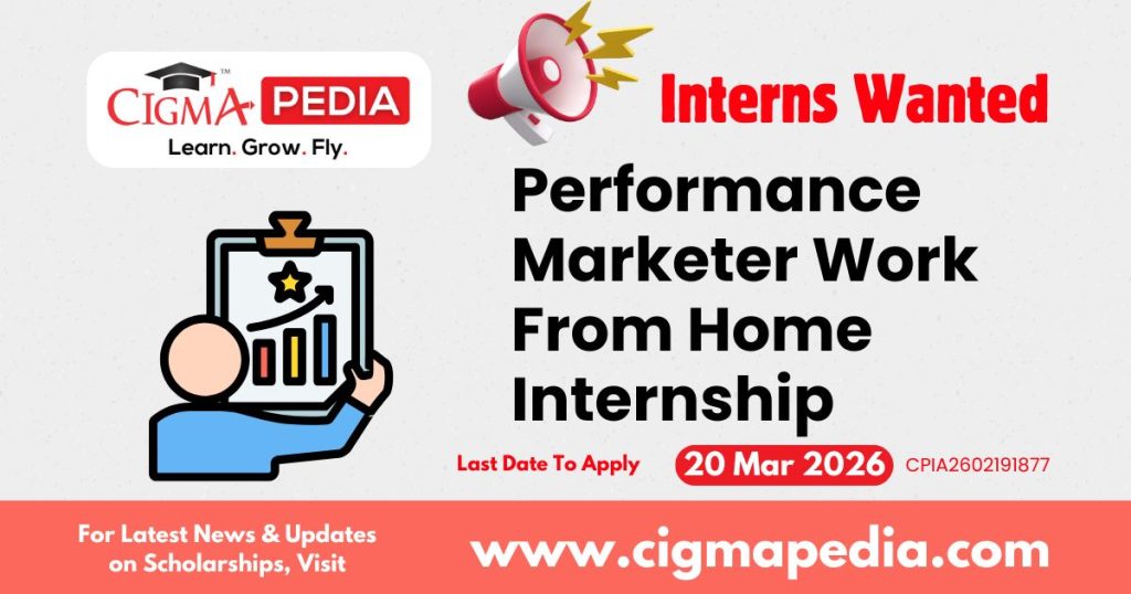 Performance Marketer Work From Home Internship
