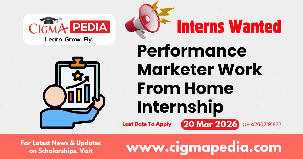 Performance Marketer Work From Home Internship