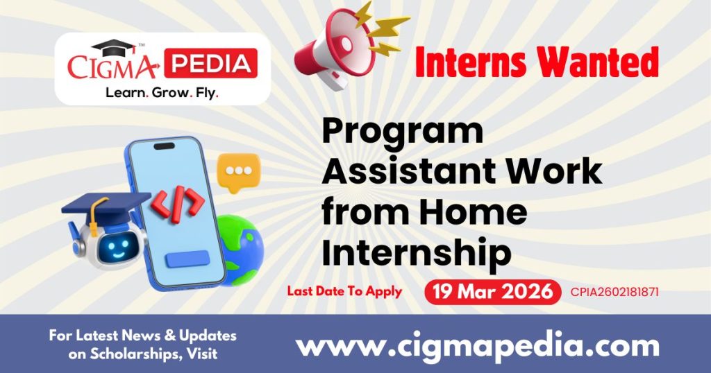 Program Assistant Work From Home Internship