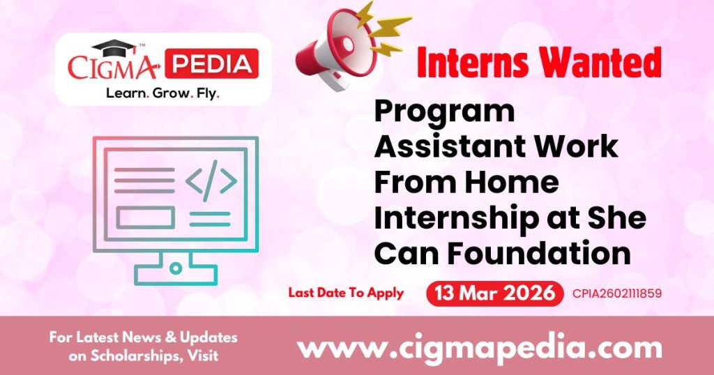 Program Assistant Work From Home Internship