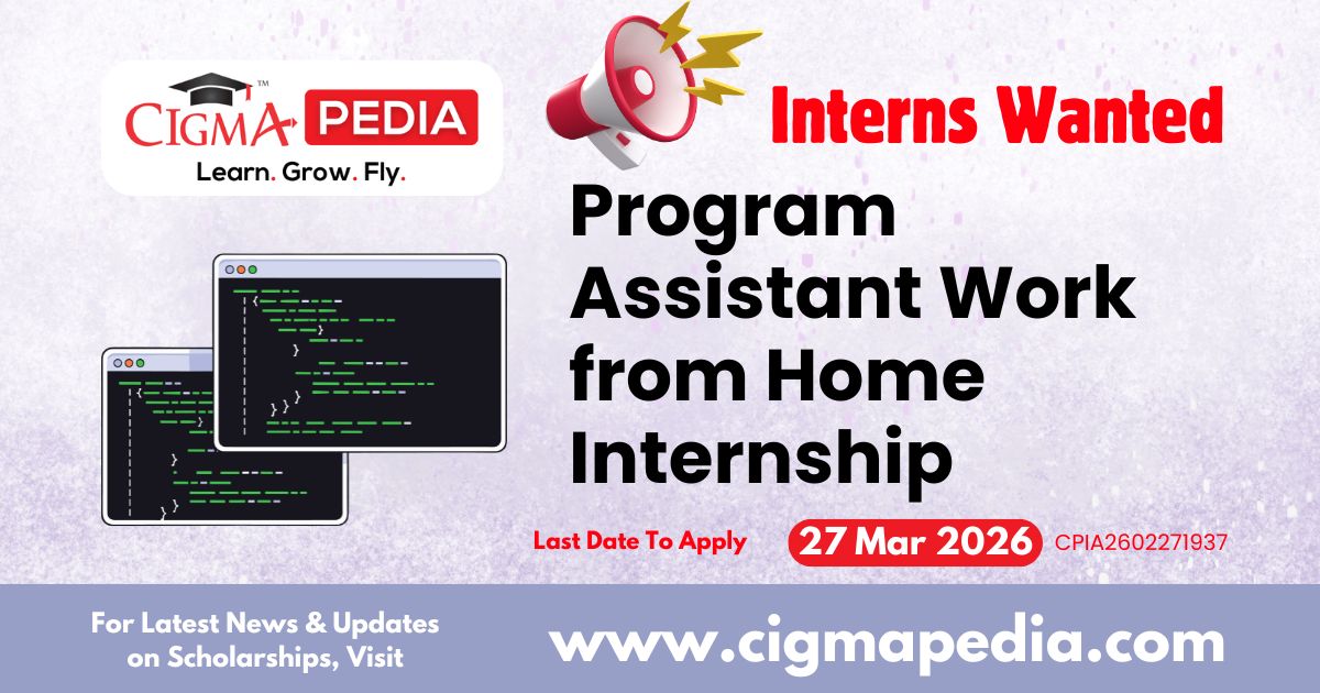 Program Assistant Work From Home Internship