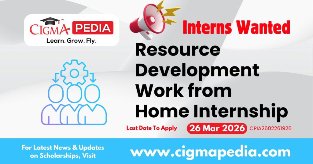 Resource Development Work from Home Internship