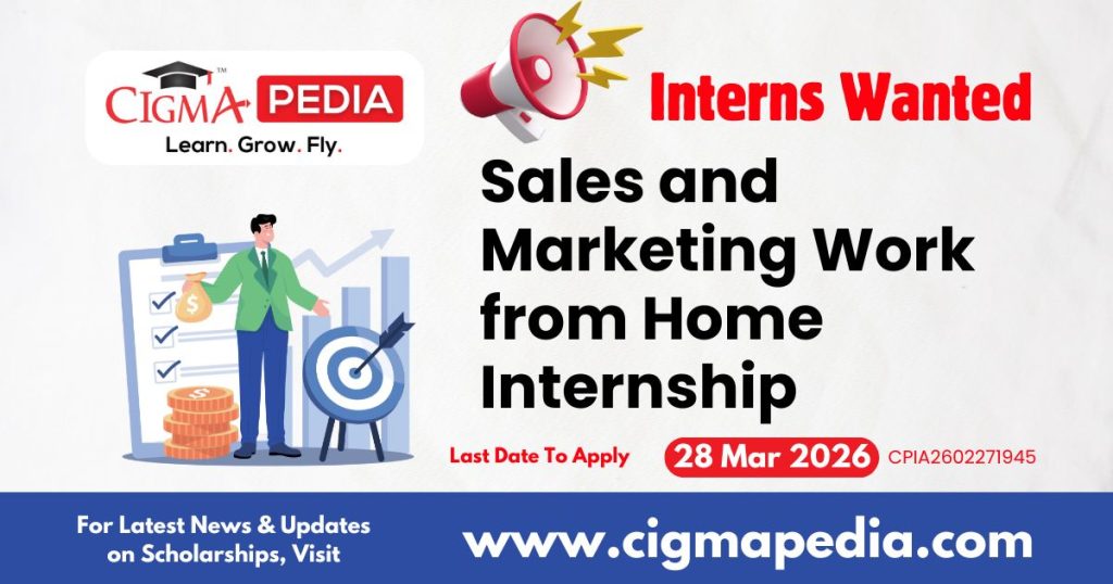 Sales and Marketing Work from Home Internship