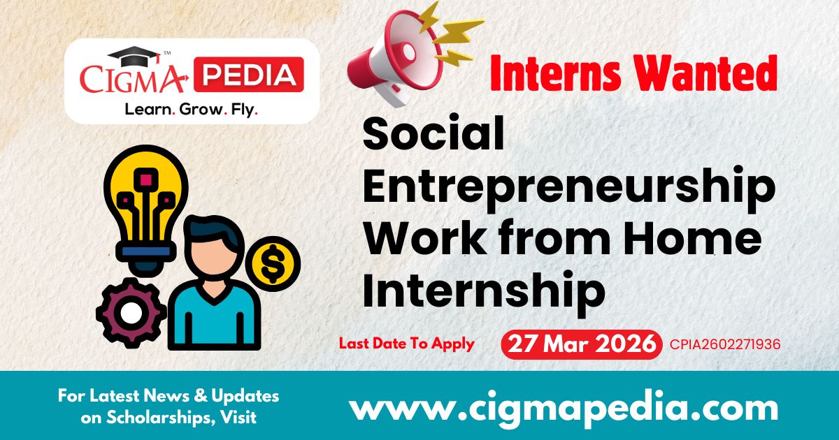 Social Entrepreneurship Work from Home Internship