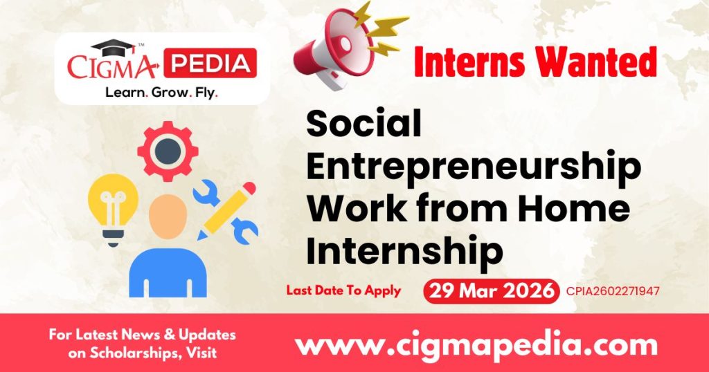 Social Entrepreneurship Work from Home Internship