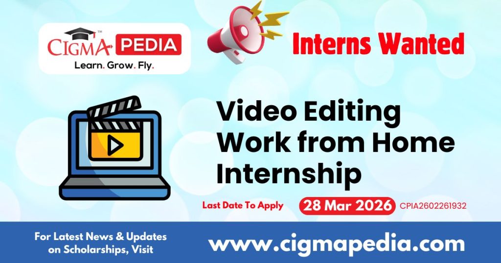 Video Editing Work From Home Internship