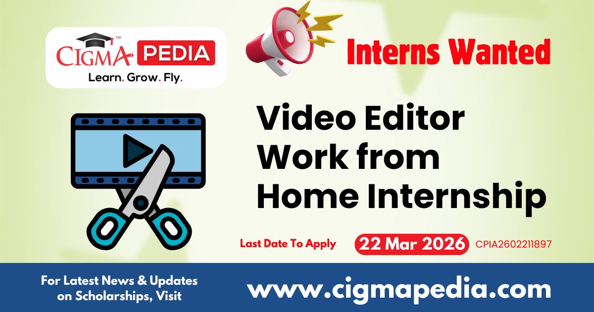 Video Editor Work from Home Internship