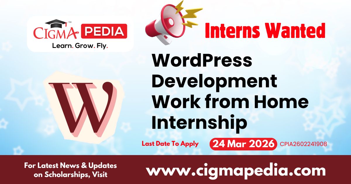 WordPress Development Work from Home Internship