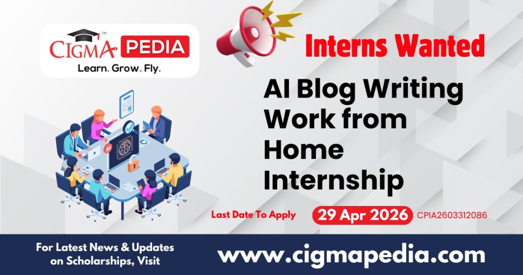 AI Blog Writing Work from Home Internship