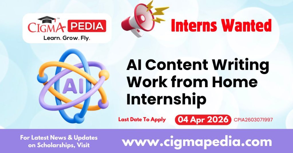 AI Content Writing Work from Home Internship