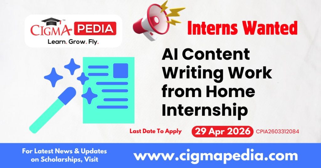 AI Content Writing Work from Home Internship
