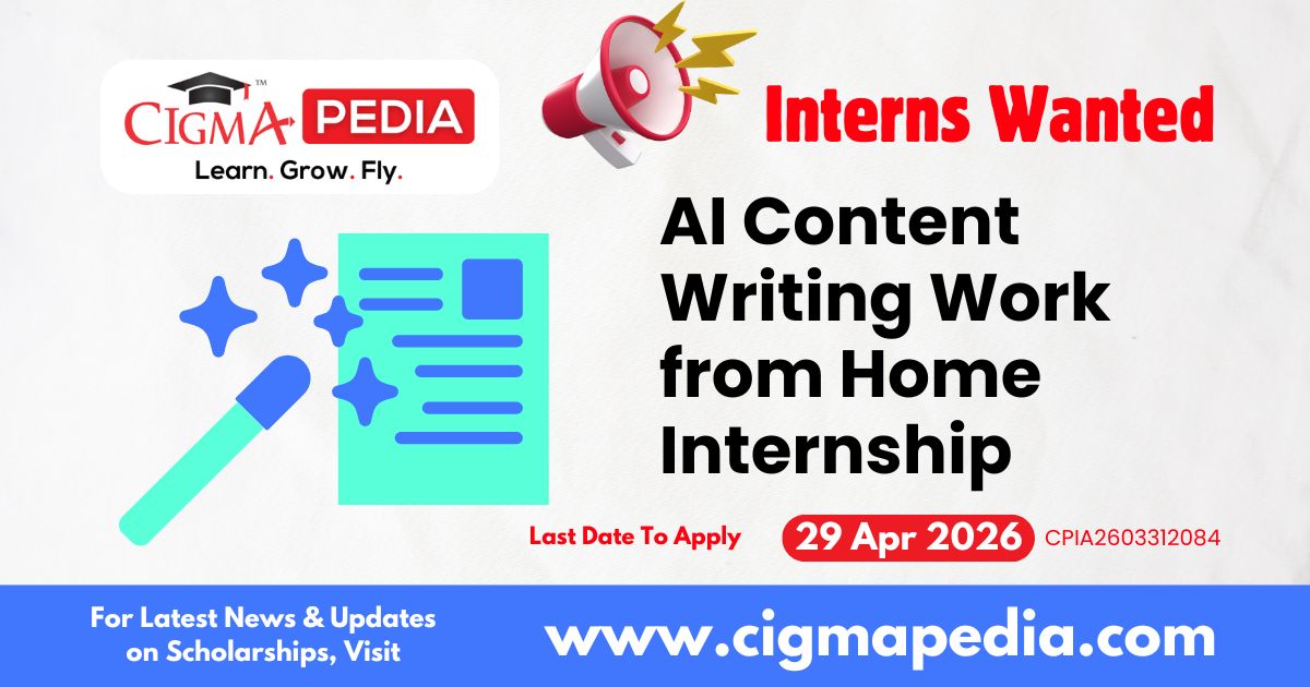 AI Content Writing Work from Home Internship