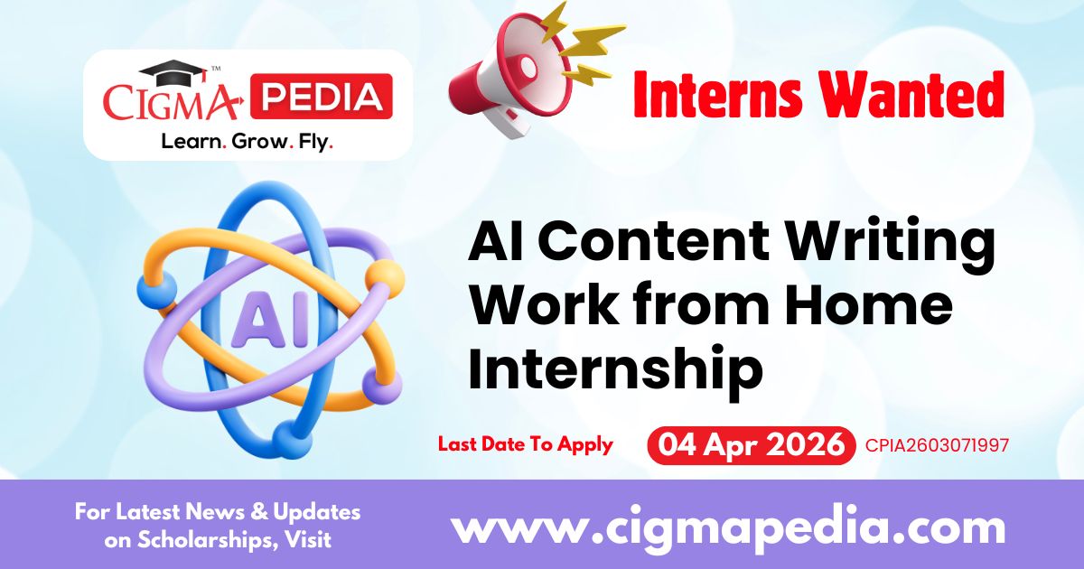 AI Content Writing Work from Home Internship