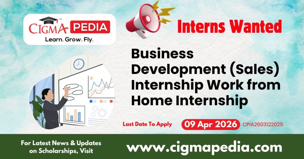 Business Development (Sales) Internship Work from Home Internship