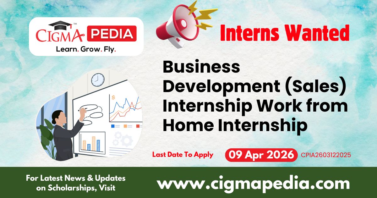 Business Development (Sales) Internship Work from Home Internship