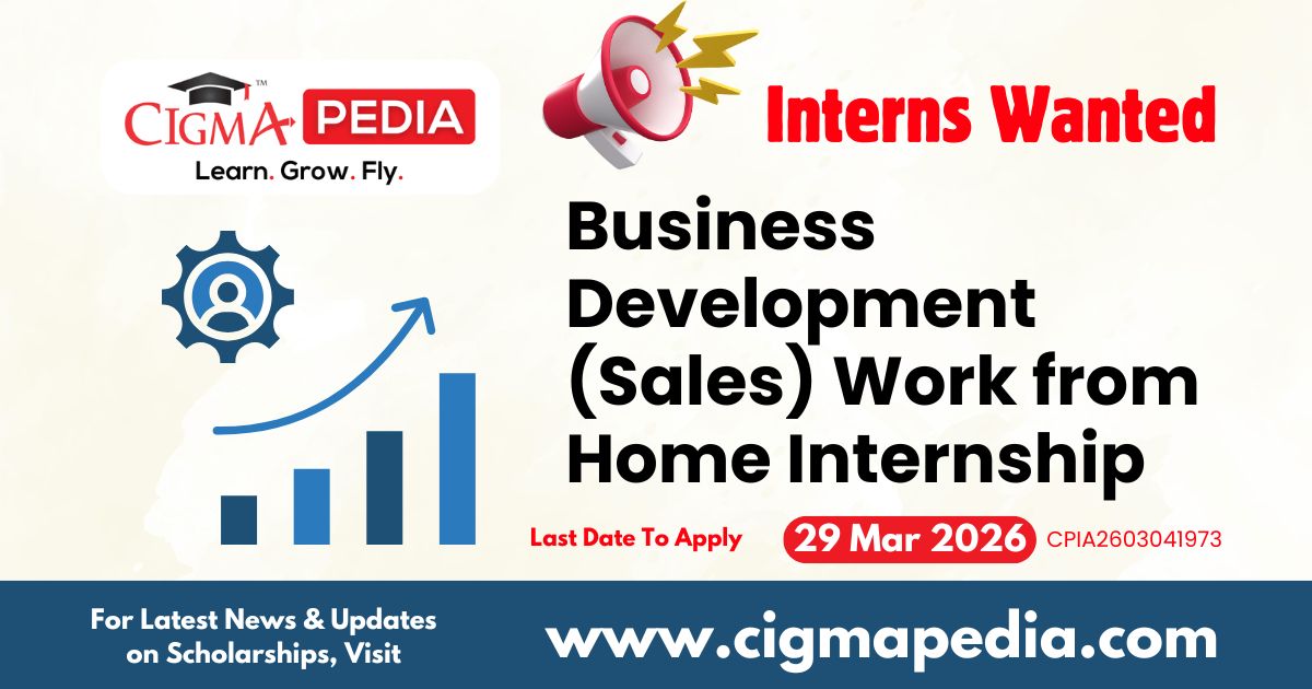 Business Development (Sales) Work From Home Internship