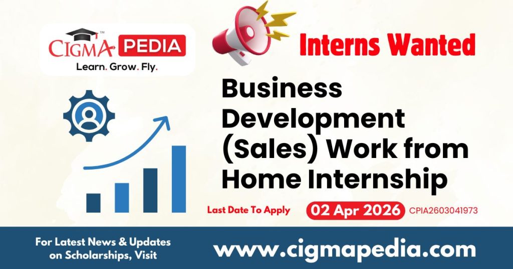 Business Development (Sales) Work From Home Internship