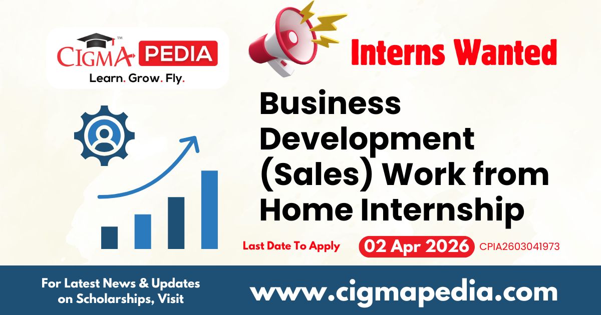 Business Development (Sales) Work From Home Internship