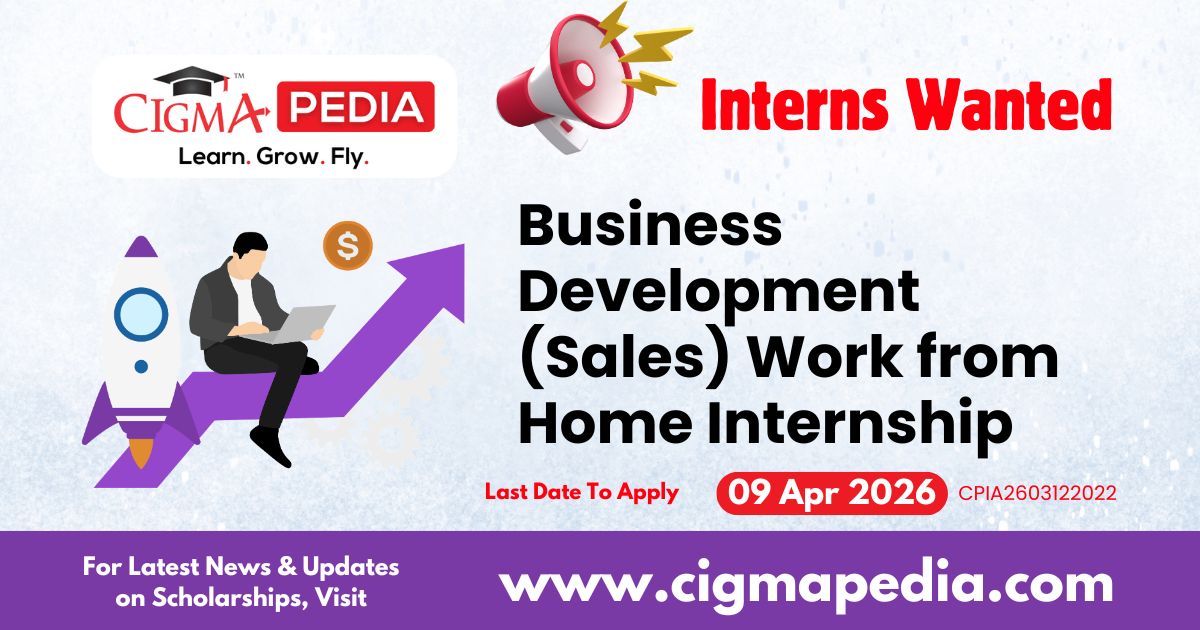 Business Development (Sales) Work From Home Internship