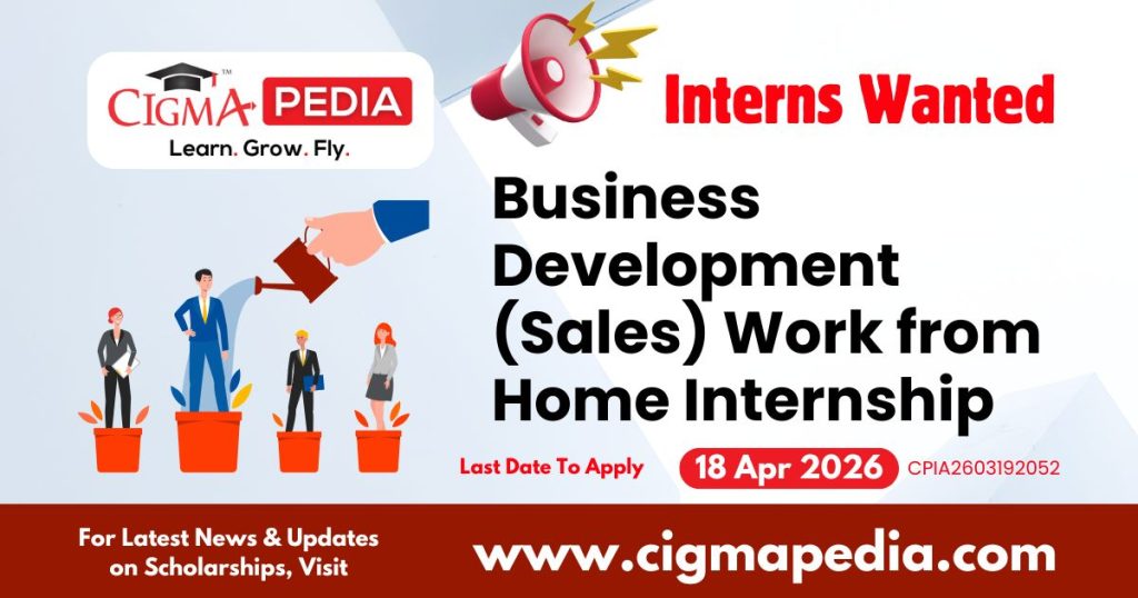 Business Development (Sales) Work From Home Internship