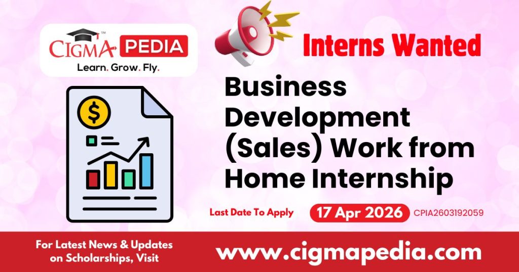 Business Development (Sales) Work From Home Internship