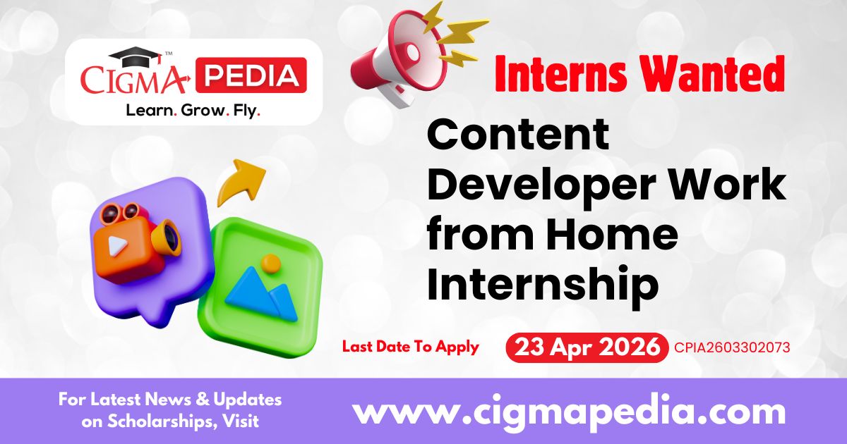 Content Developer Work from Home Internship