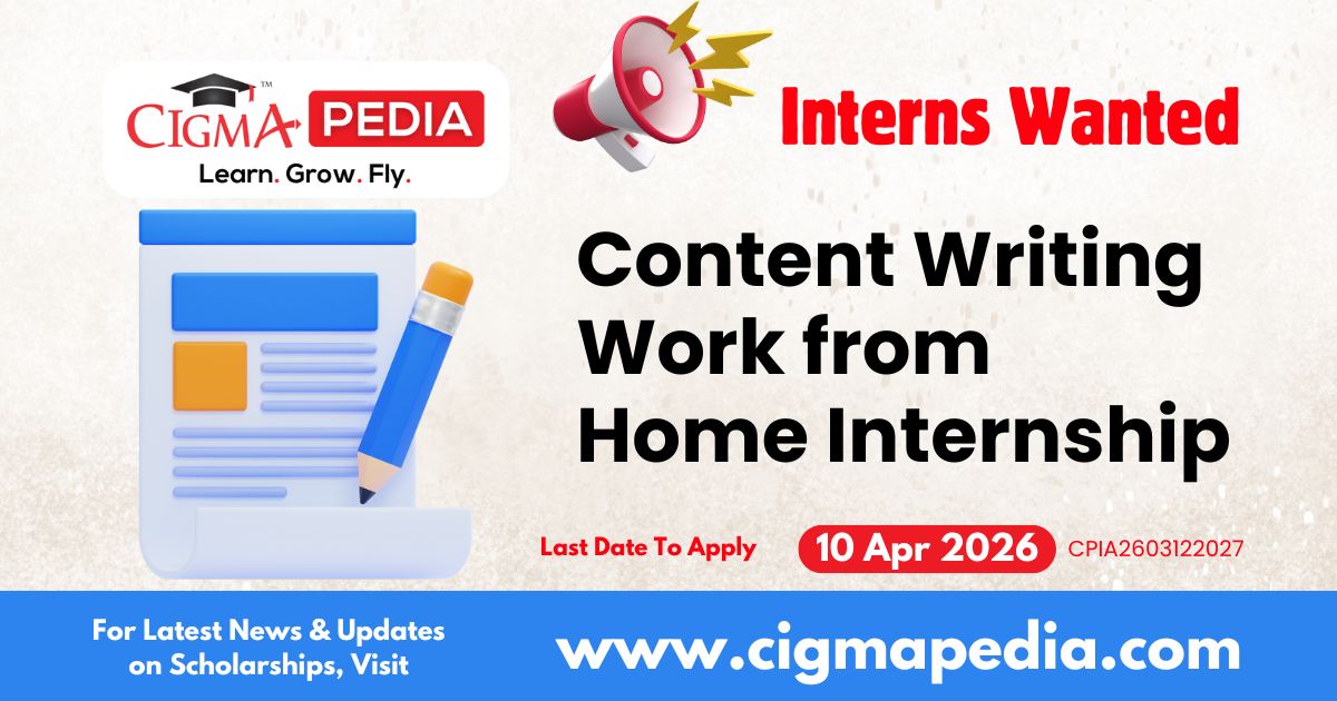 Content Writing Work from Home Internship