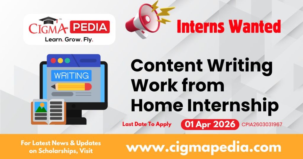 Content Writing Work from Home Internship