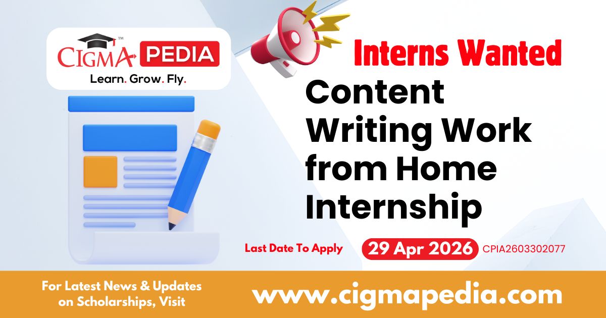 Content Writing Work from Home Internship