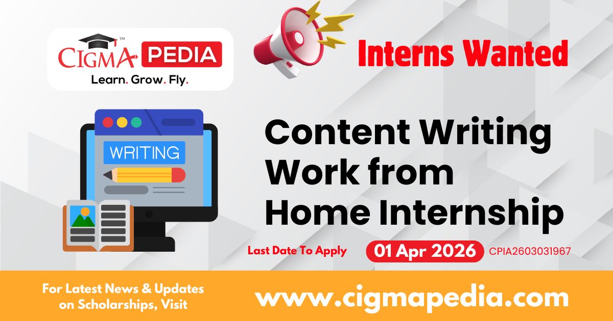 Content Writing Work from Home Internship