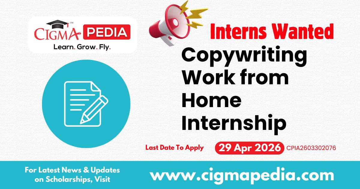 Copywriting Work from Home Internship