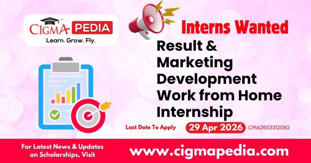 Result & Marketing Development Work from Home Internship
