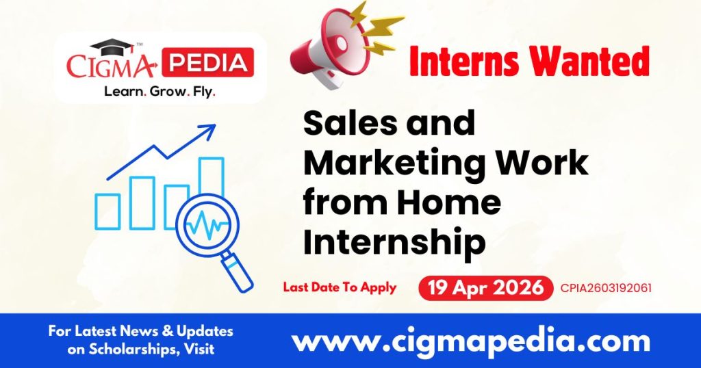 Sales and Marketing Work from Home Internship