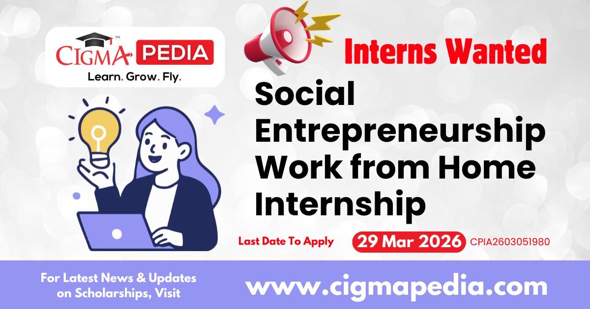 Social Entrepreneurship Work from Home Internship