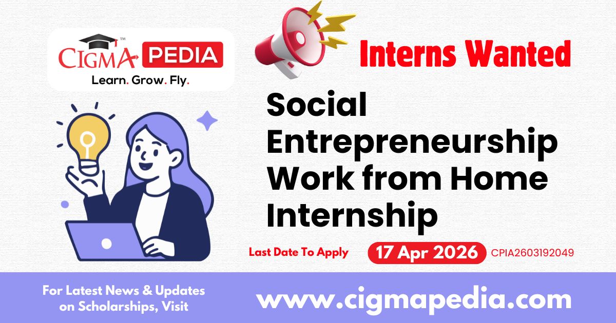 Social Entrepreneurship Work from Home Internship