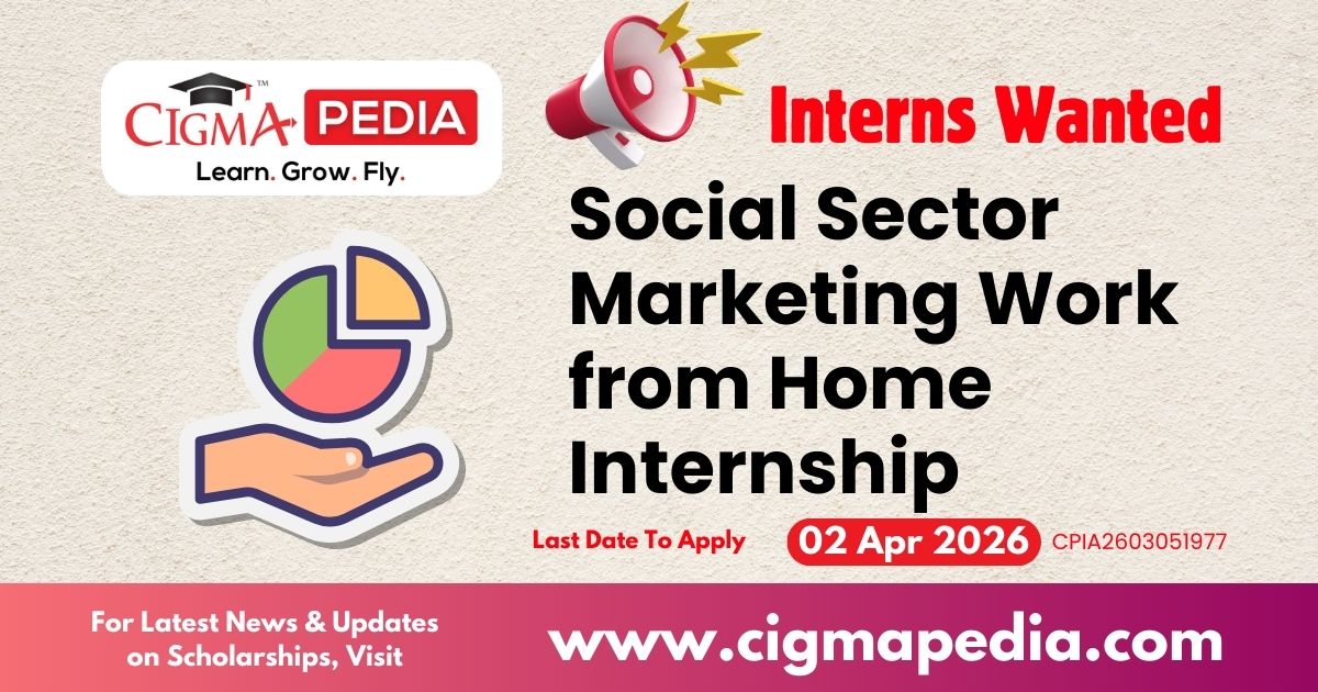 Social Sector Marketing Work from Home Internship
